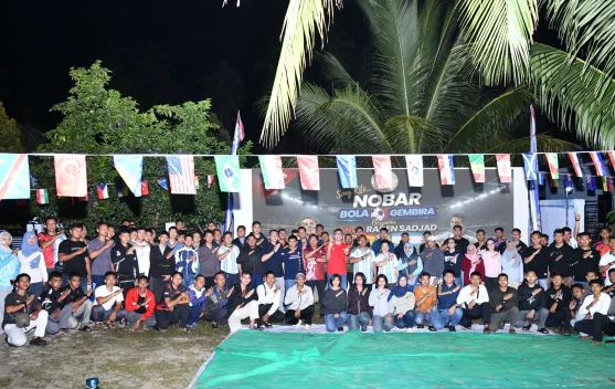 Kebersamaan Warnai Nobar Final Piala Dunia di Nirwana Beach Lanud RSA Natuna