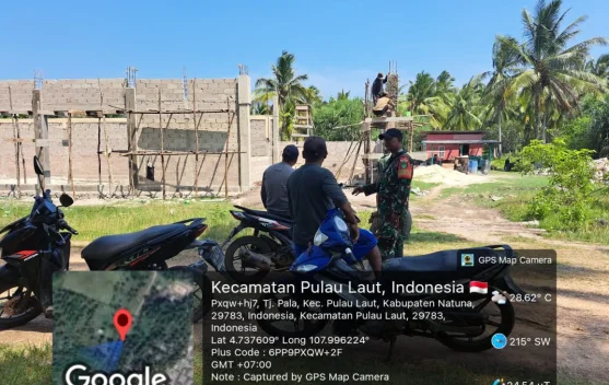 Babinsa Pantau Pembangunan KDKMP