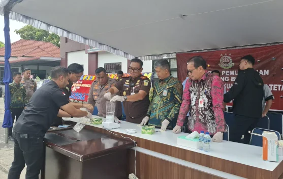 Pemusnahan Barang Bukti di Kejari Natuna, Kasus Narkotika Jadi Perhatian