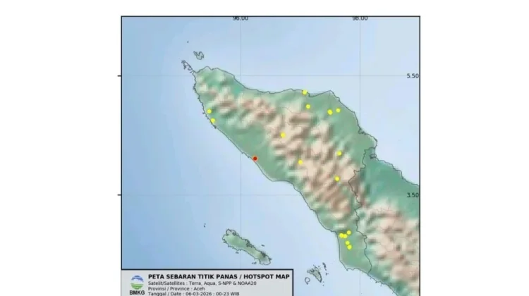 Waspada, Puluhan Titik Panas Terpantau di Aceh