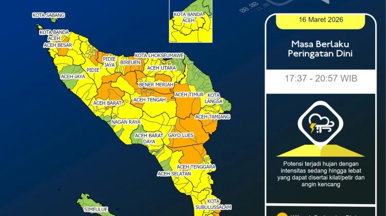 Waspada, Sejumlah Wilayah Aceh Dilanda Cuaca Ekstrem Hari Ini