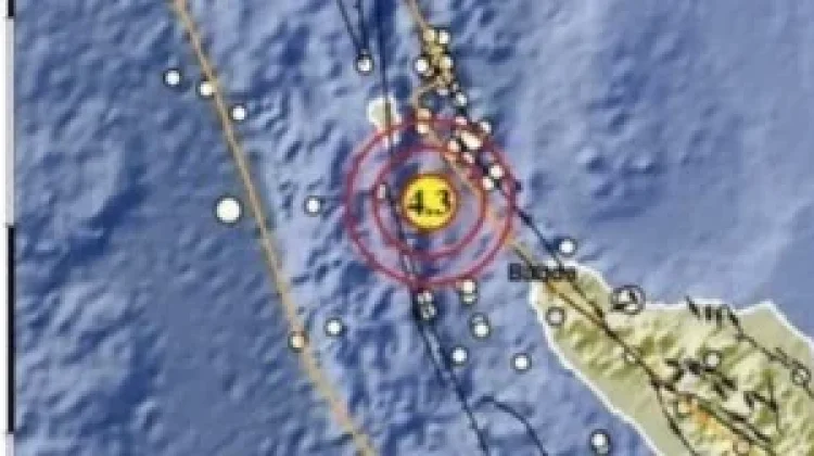 Gempa M4,3 Guncang Barat Sabang, BMKG Pastikan Tak Berpotensi Tsunami