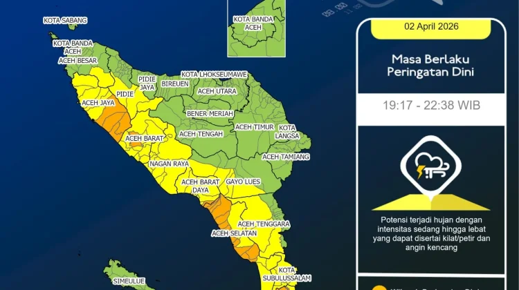 Wilayah Barat Selatan Aceh Dilanda Cuaca Ekstrem Malam Ini