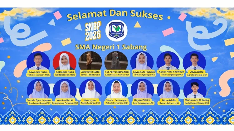 17 Siswa SMA Negeri 1 Sabang Lulus SNBP 2026