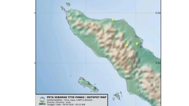 BMKG Deteksi 18 Titik Panas di Aceh, Terbanyak di Aceh Tamiang