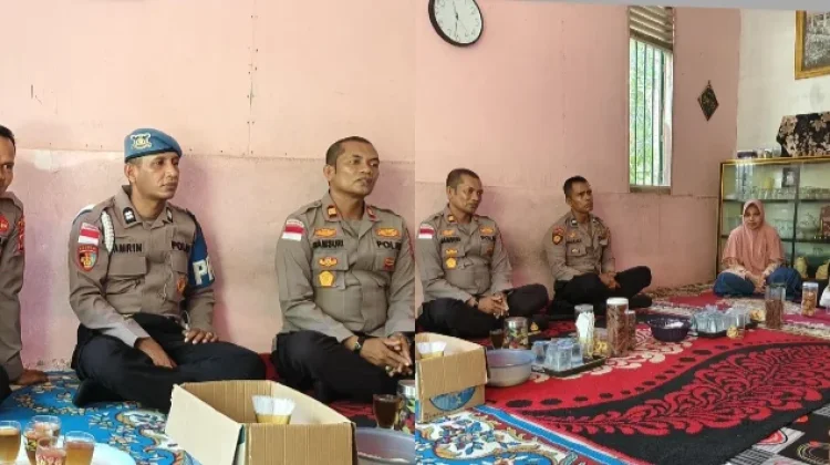 Kapolsek Sukajaya Sampaikan Duka ke Keluarga Korban Tenggelam