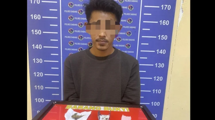 Seorang Pria di Sabang Diciduk Polisi setelah Kedapatan Kantongi Ganja