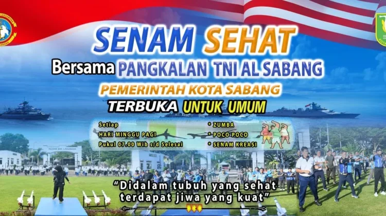 Pemko Sabang Ajak Warga Ramaikan “Senam Sehat” Bersama Lanal