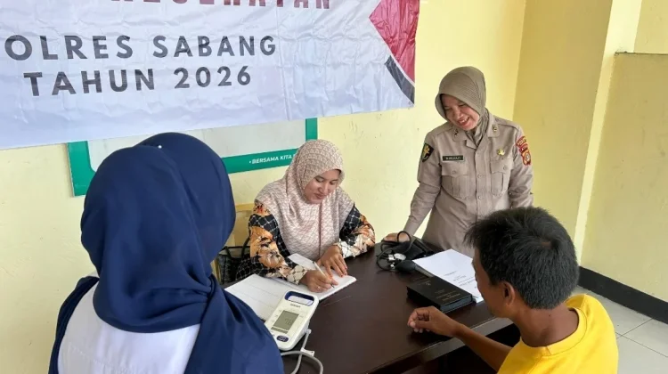 Polres Sabang Gelar Bhakti Kesehatan, Warga Antusias Ikut