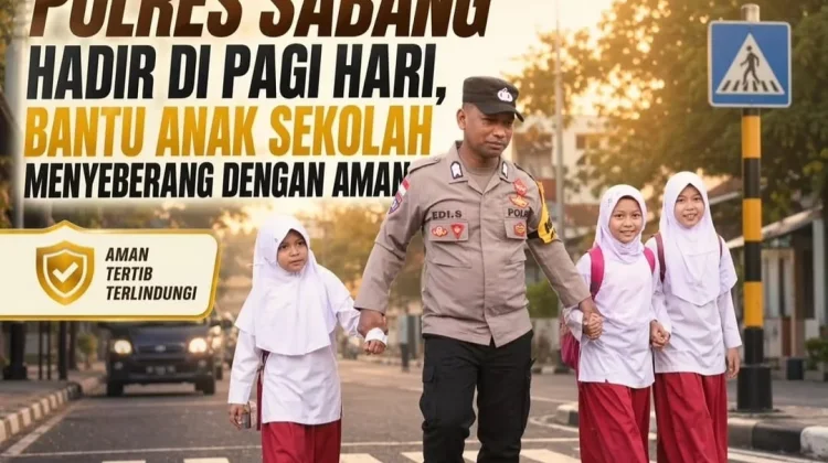 Hadir di Pagi Hari, Polisi Sabang Jaga Keselamatan Pelajar