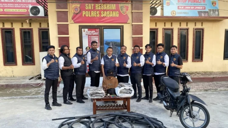 Polisi Tangkap Maling Kabel PLN di Sabang