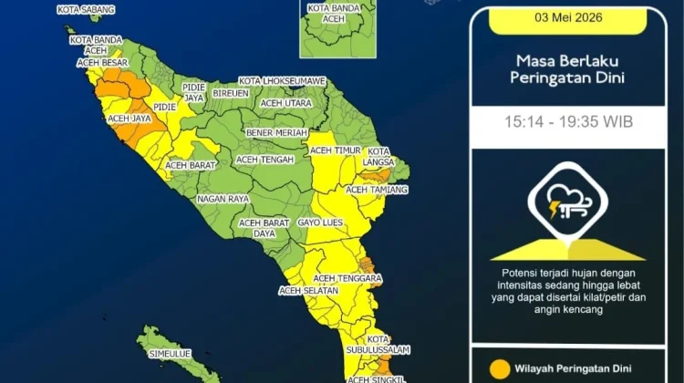 Cuaca Buruk Landa Sebagian Wilayah Aceh Hari Ini