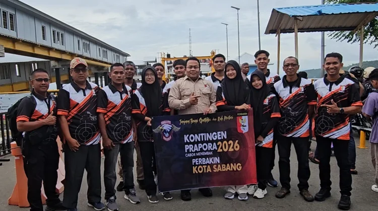 Wali Kota Sabang Lepas Kontingen Pra-PORA Cabor Menembak