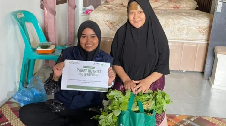 LKC Dompet Dhuafa Aceh dan YBM BRILiaN Salurkan Paket Nutrisi untuk Ibu Menyusui