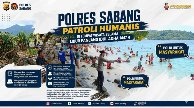 Polres Sabang Intensifkan Patroli Humanis di Objek Wisata