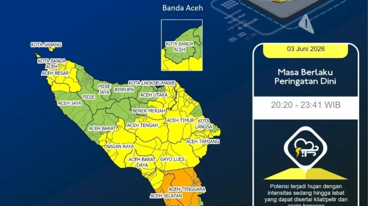 Hujan dan Angin Kencang landa Wilayah Selatan-Tenggara Aceh