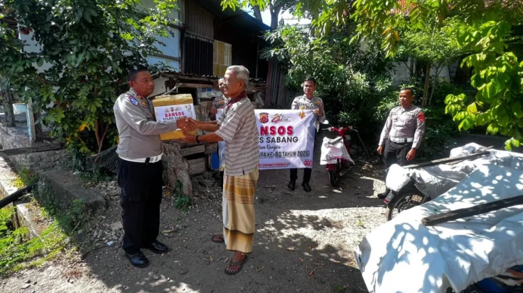 Polres Sabang Berikan Bansos kepada Purnawirawan dan Warakauri