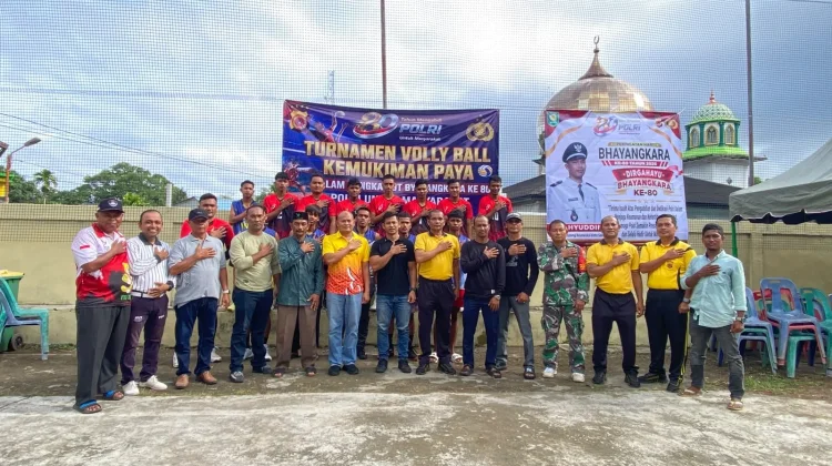 Turnamen Voli Kemukiman Paya Semarakkan Hari Bhayangkara ke-80