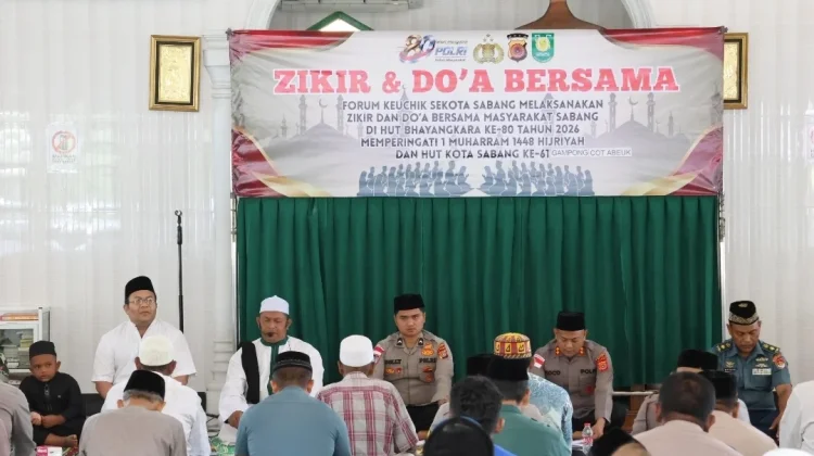 Polres Sabang Gelar Dzikir Bersama Sambut HUT Bhayangkara ke-80