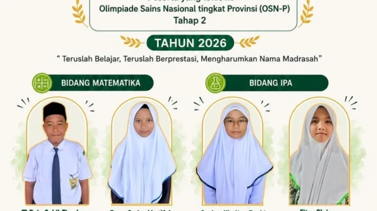 Siswa MTsN Sabang Raih Empat Tiket OSN Tingkat Provinsi