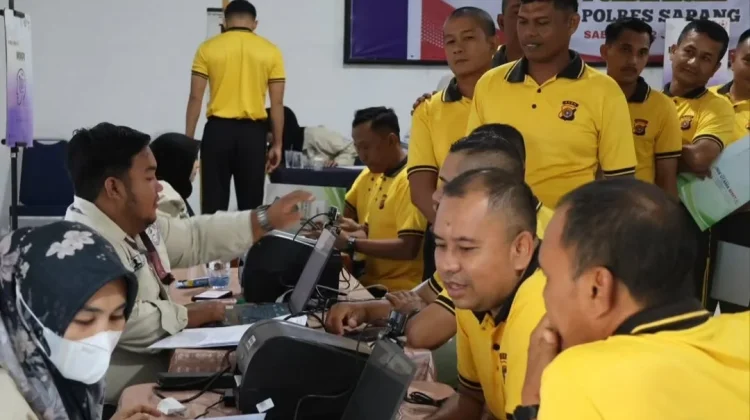 Personel Polres Sabang Jalani Pemeriksaan Kesehatan Berkala