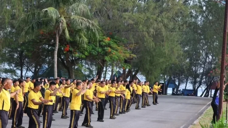 Polres Sabang Gelar Olahraga Pagi Rutin Tingkatkan Kebugaran Personel