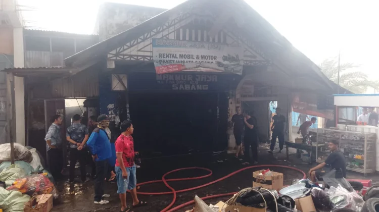 Sebuah Bengkel Motor di Sabang Terbakar