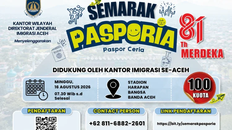 Ayo Serbu CFD Banda Aceh, Ada 100 Kuota Paspor