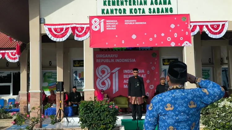 Peringatan HUT RI di Kankemenag Sabang, Panjatkan Doa untuk Korban Gempa NTT