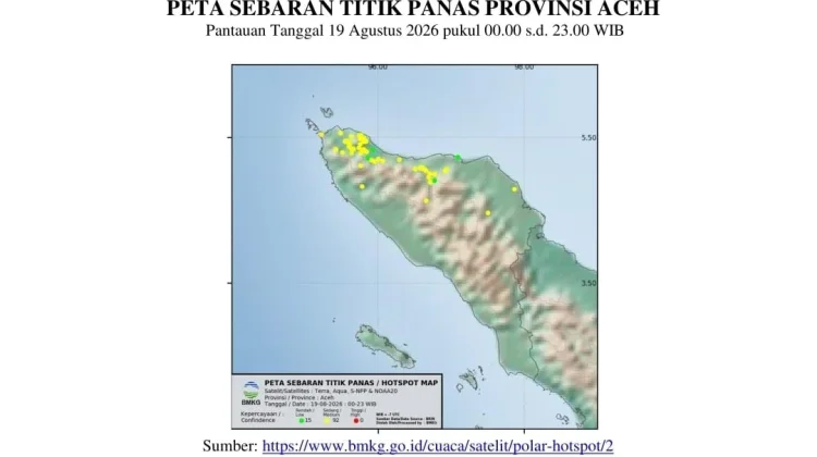 Waspada Karhutla, BMKG Deteksi Peningkatan Titik Panas di Aceh