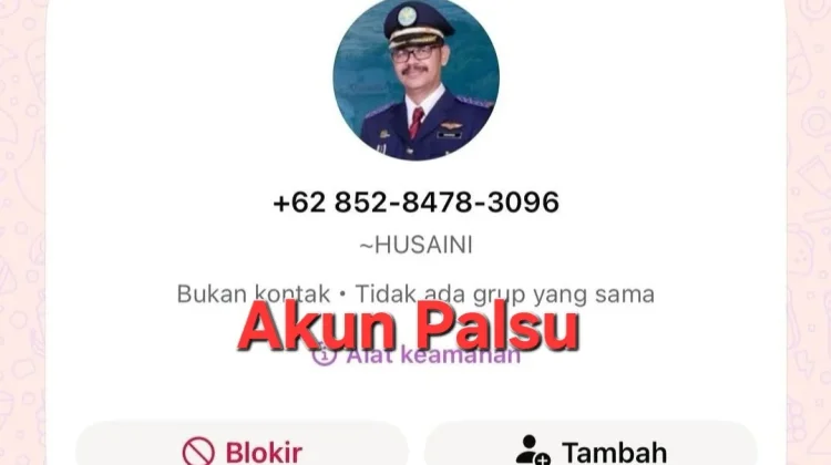 Waspada Akun Palsu, Nama dan Foto Kasatpol PP-WH Sabang Dicatut