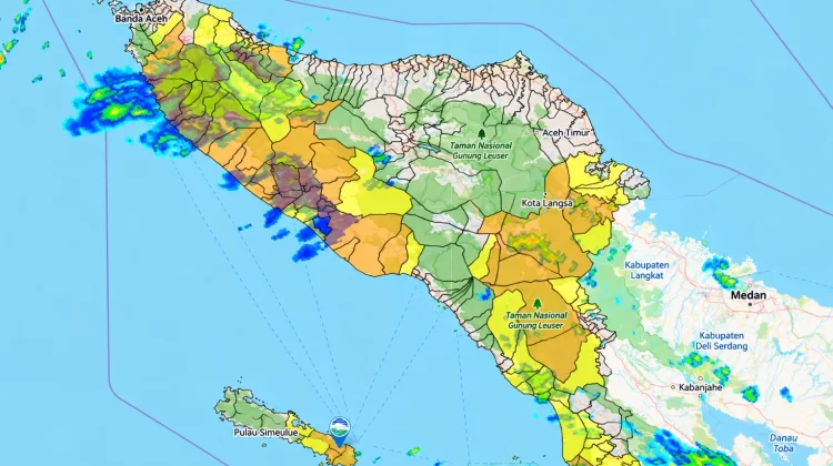 Hujan Lebat dan Petir Berpotensi Landa Sabang