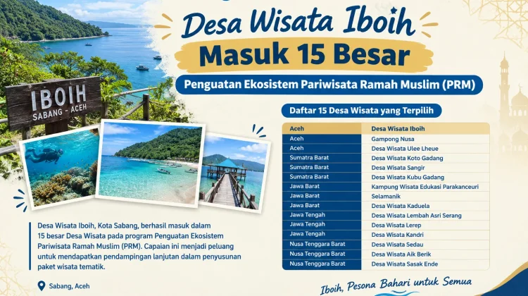 Iboih Masuk 15 Besar Penguatan Pariwisata Ramah Muslim