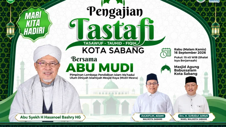 Abu MUDI Samalanga Bakal Isi Pengajian TASTAFI di Sabang