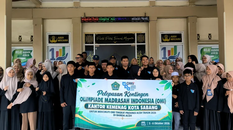 Kemenag Sabang Lepas 33 Siswa Ikuti OMI Tingkat Provinsi Aceh
