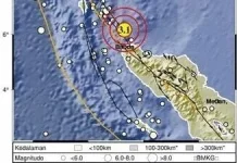 Gempa Magnitudo 3,1 Guncang Barat Laut Sabang