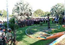 Dandim Pimpin Aksi Gotong Royong Massal di Taman I Love Sabang