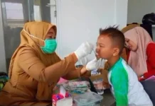 Puskesmas Sukajaya Lakukan Pencegahan Infeksi Cacing sejak Dini