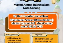 Maksimalkan Sepuluh Malam Terakhir Ramadan di Masjid Agung Babussalam Sabang