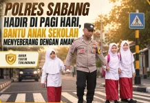 Hadir di Pagi Hari, Polisi Sabang Jaga Keselamatan Pelajar