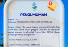 PDAM Perbaiki BPT, Distribusi Air Sejumlah Daerah Terganggu