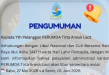 PDAM Sabang Pastikan Distribusi Air Bersih Tetap Berjalan Optimal