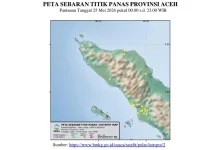 BMKG Pantau 33 Titik Panas di Enam Wilayah Aceh, Aceh Selatan Paling Banyak
