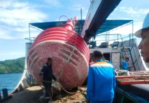 KN Antares Dikerahkan Pulihkan Pelampung Suar Merah di Lamteng