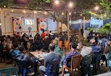 Puluhan Warga Sabang Nobar Laga Perdana Piala Dunia 2026 di Warung Kopi