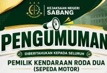 Kejari Sabang: Pemilik Motor Diminta Segera Ambil Barang Bukti