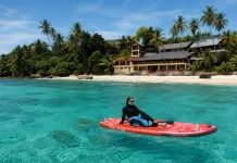 Wisata Paddle Board di Sumur Tiga Tetap Diminati pada Hari Biasa