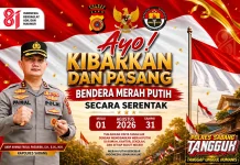 Sambut HUT Ke-81 RI, Polres Sabang Ajak Warga Kibarkan Merah Putih