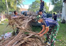 HUT ke-41, Lanudal Sabang Bersihkan dan Perbaiki Mushalla
