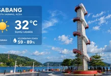 Suhu Udara Sabang Diprakirakan Capai 32 Derajat Celsius